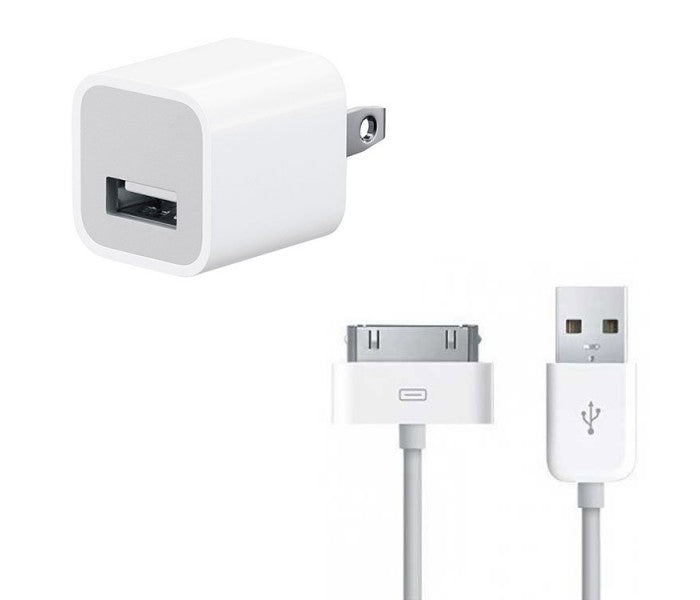 Adaptateur secteur USB 5 W, chargeur mural et câble 30 broches (1 m) Adaptateur secteur USB 5 W, chargeur mural et câble 30 broches (1 m)